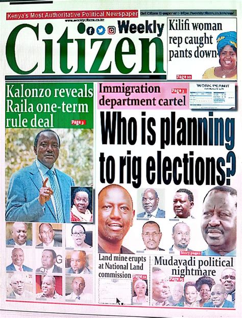 citizen weekly newspaper kenya today